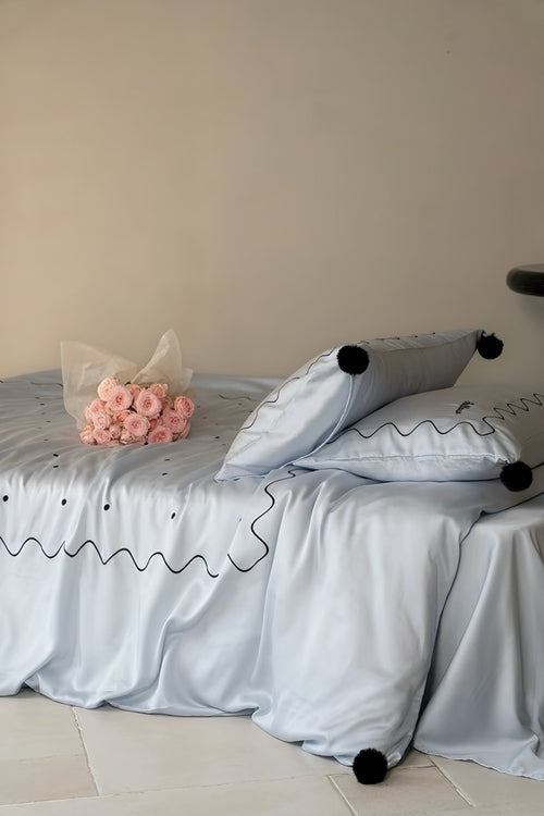 Elegant Retro Nordic Silky Smooth Tencel Lyocell Queen Size Duvet Cove